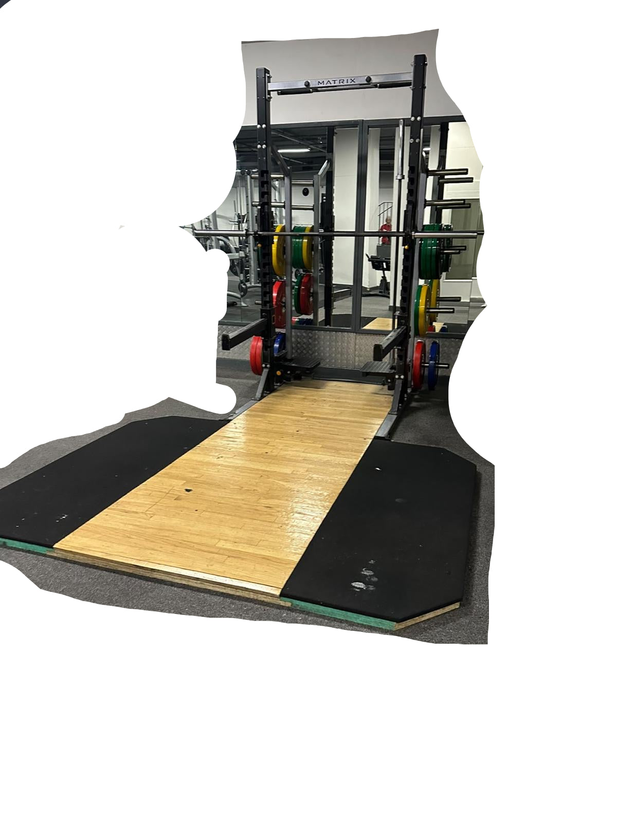 Matrix Half Rack with Integrated Weightlifting Platform – Used Gym Equipment