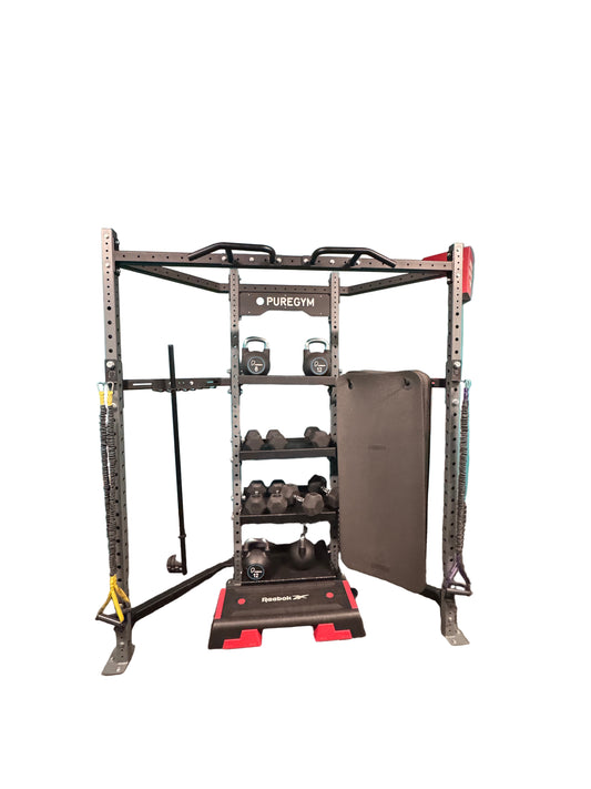 Blkbox Pure gym Functional Exercise Rig With Weight Storage and Pull up bars