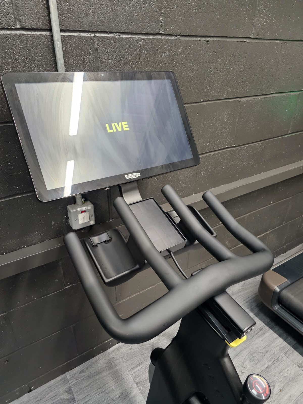 Technogym Interactive Upright Bike With TV Display