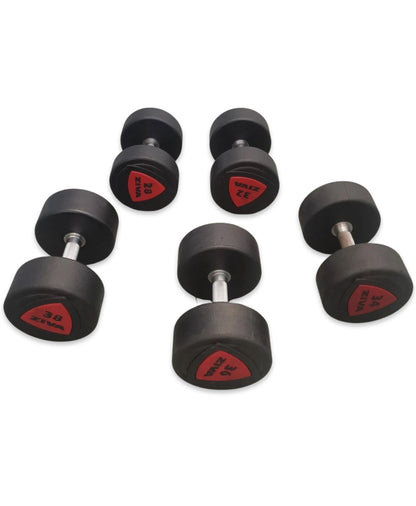 Ziva Red Polyurethane Dumbbells sets 22,24,26,28,32,34,36,38,42,44,46,48,50kgs