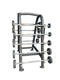 Ziva ZVO Polyurethane Fixed Weight Barbell Set 10-45kgs with Rack