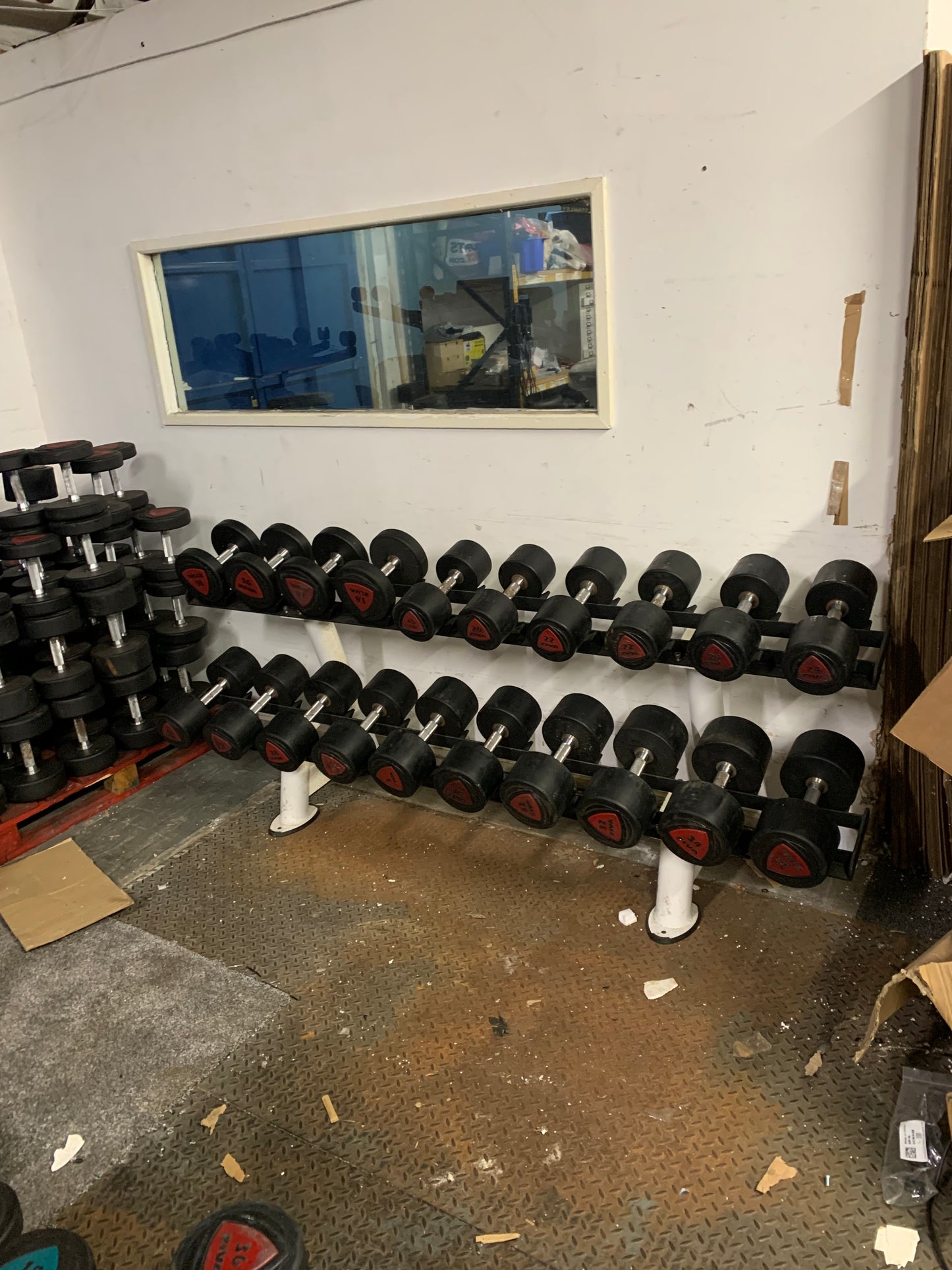 Ziva Polyurethane Dumbbells Set 16-50kgs with Racks