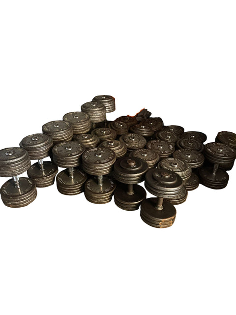 Euro Cast Iron Dumbbells set 10-55kgs Set in 2.5kgs Increment
