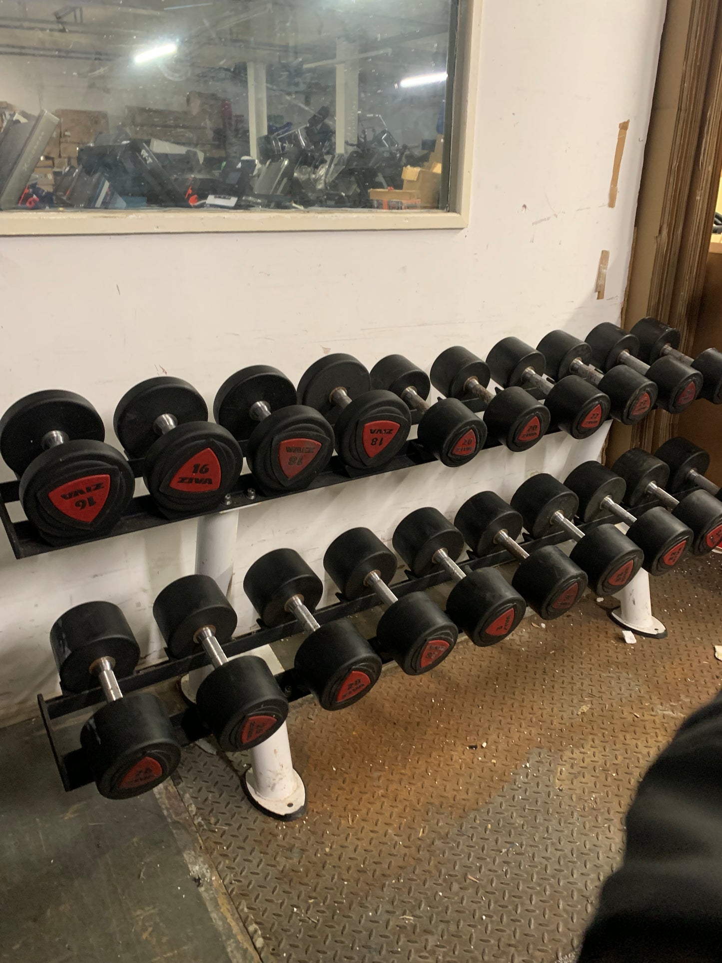 Ziva Polyurethane Dumbbells Set 16-50kgs with Racks