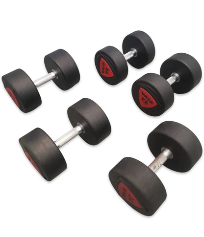 Ziva Red Polyurethane Dumbbells sets 22,24,26,28,32,34,36,38,42,44,46,48,50kgs