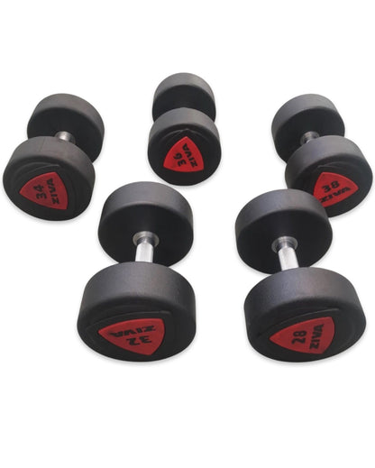 Ziva Red Polyurethane Dumbbells sets 22,24,26,28,32,34,36,38,42,44,46,48,50kgs