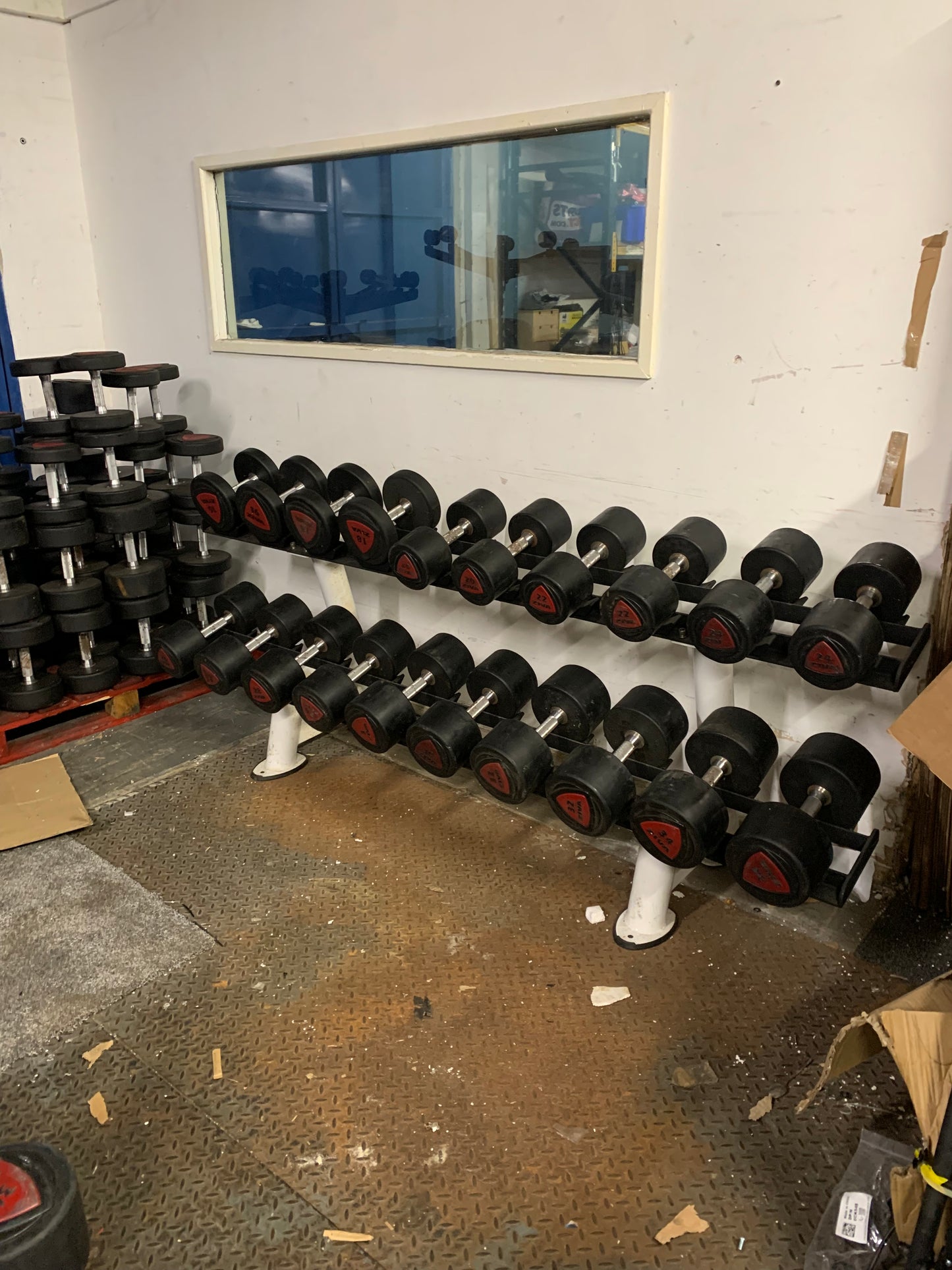 Ziva Polyurethane Dumbbells Set 16-50kgs with Racks