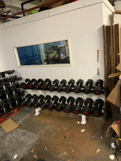 Ziva Polyurethane Dumbbells Set 4-46 kgs with Racks
