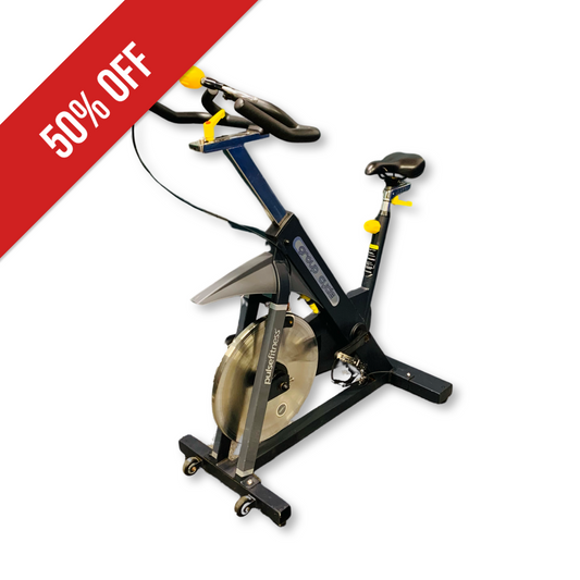 PULSE FITNESS COMMERCIAL GRADE G-CYCLE GROUP CYCLE, 25kgs Flywheel