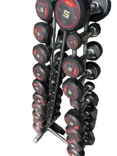 Jordon polyurethane dumbbells set 1-10kgs with vertical rack