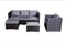 5 Seater Garden Rattan Furniture Set With Table, Foot Stool, 3 Seater Sofa and Arm Chair on SALE