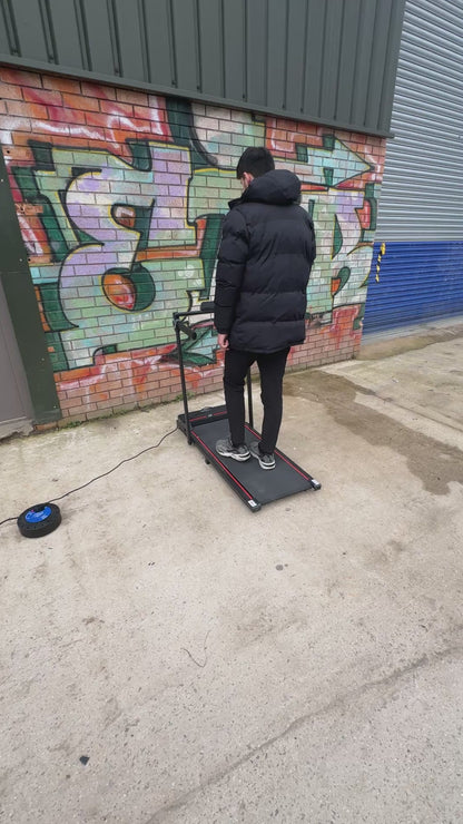 Neo Black Walking Pad Treadmill with Hand Rail