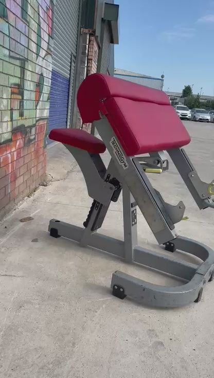 Technogym Preacher Curl /Bicep Curl Bench Commercial Gym Equipment