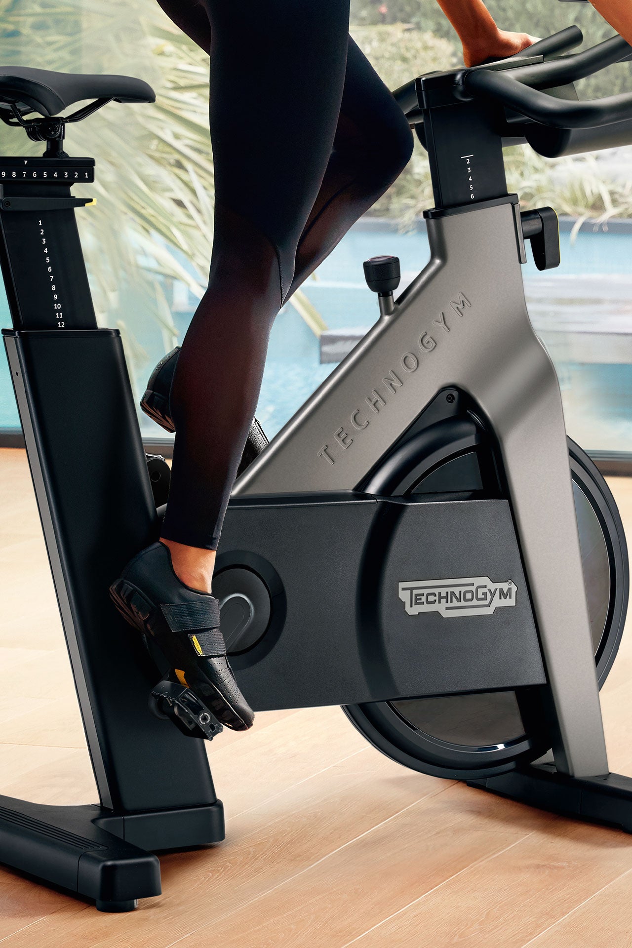 Technogym Interactive Upright Bike With TV Display