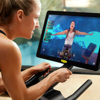 Technogym Interactive Upright Bike With TV Display