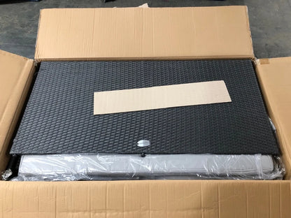 Rattan Effect Corner Sofa Set With Protective Cover